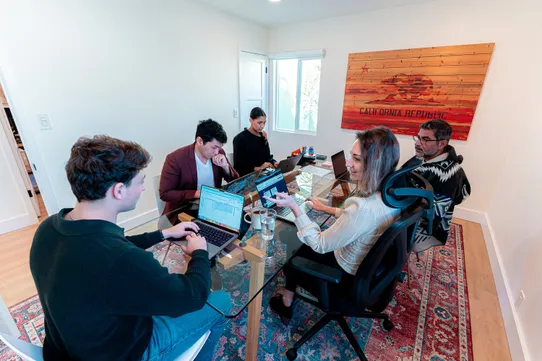 Strategy session in the Matador office