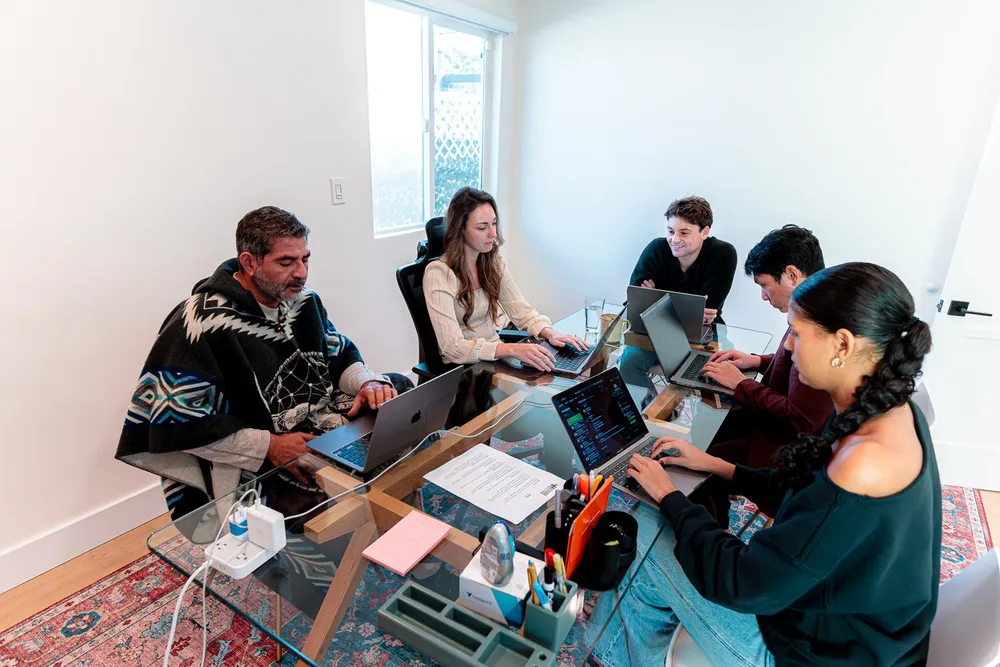 The team at work